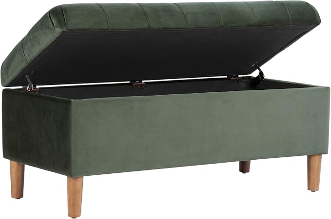 Homepop Home Decor | Tufted Ainsley Button Storage Ottoman Bench - Image 11