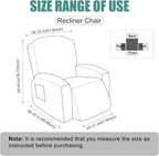 Genina Recliner Chair Cover, Stretch Reclining Chair Covers, Recliner Sofa - Image 6