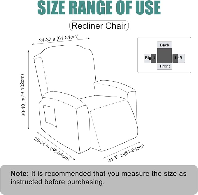 Genina Recliner Chair Cover, Stretch Reclining Chair Covers, Recliner Sofa - Image 5