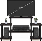 Furinno Turn-N-Tube No Tools Entertainment Center, Square corner, Dark Walnut - Image 4