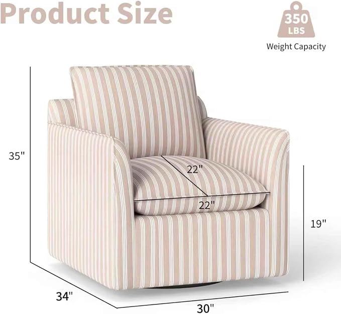 INZOY Swivel Accent Square Chair - Image 2