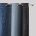 Navy Blue and Black Ombre Blackout Curtains - Image 4