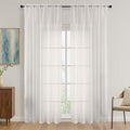 Ivory Bedroom Curtains 2 Panel Sets 90 Inch Length, 59 Inch Extra Wide Light by OVZME