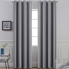 Yakamok Grey Room Darkening Curtains 52x84 inch Gray Grommet-Living Room | 2 by Yakamok