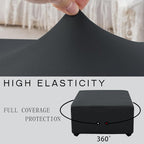 Super Stretch Ottoman Cover- Soft Form Fit Ottoman Cover Rectangular Ottoman - Image 5