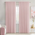 MIULEE Light Pink Back Tab Blackout Curtains 72x84 Inch Length 2 Panels Set | by MIULEE