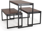 Displays2go Rustic Wooden Nesting Display Tables by Displays2go