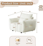 Antetek 35" Modern Accent Single Sofa Chair, Comfy Deep Seat Teddy Living Room - Image 2