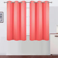 Coral Blackout Curtains 42 x 54 Inch Length Set of 2 Panels Grommet Bedroom by Lemomo