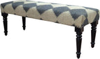 LR Home Tan/Black Upholstered Bench - Image 5
