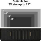FORTUNETEC TV Stand for 75 Inch TV, Minimalist Media Console - Image 5