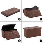 ENGPOW Storage Ottoman Bench, Fireproof Folding Bench - Image 8