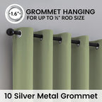 SimpleHome Sage 100% Blackout Curtains Room Darkening Living Room 84 Inch | - Image 6