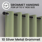 SimpleHome Sage 100% Blackout Curtains Room Darkening Living Room 63 Inch | - Image 6
