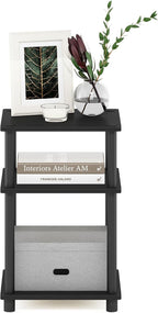 Furinno JUST Side Table, 3-Tier End Table, Open Shelves Night Stand, Bedside - Image 6