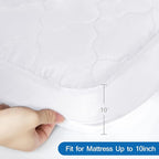 Cot Mattress Pad Waterproof 2 Pack, Quilted Cot Size Mattress Pads Cover 30" X - Image 6