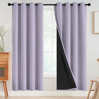 SimpleHome Lilac 100% Blackout Curtains Room Darkening Living Room 72 Inch | by SimpleHome