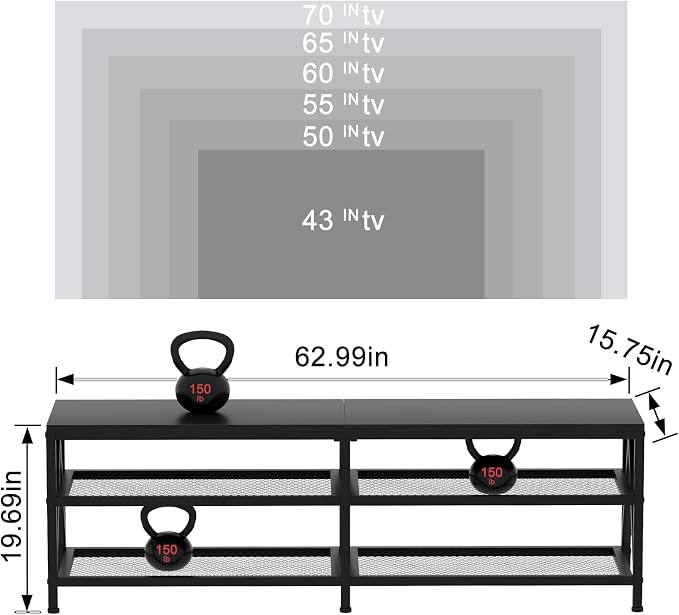 TV Stand for TVs up to 70 Inch, Entertainment Center for Living Room - Image 4