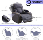 Power Reclining Sofa Set, Living Room Furniture Sets, Leather Recliner Loveseat - Image 7