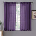 Tollpiz Sheer Curtains Linen Textured Bedroom Curtain Sheers Light Filtering by Tollpiz