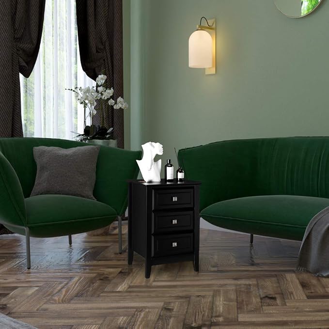 Bonnlo Upgraded Black Nightstand - Image 9