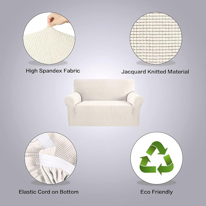 H.VERSAILTEX Stretch Couch Cover 2 Cushion Sofa Loveseat Slipcover|Sofa Cover - Image 4