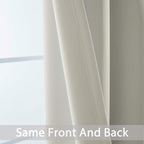 Yakamok Room Darkening Curtains 42x72 inch Length Light Beige-Living Room | 2 - Image 5