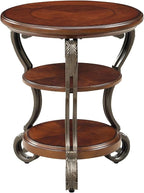 Dawn Traditional Style Brown Cherry Side Table - Image 6