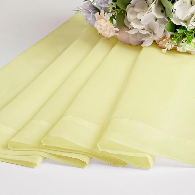 Chyhomenyc Short Sheer Curtains 30 inch Length 2 Panels - Image 9