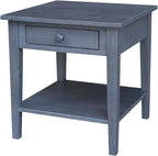IC INTERNATIONAL CONCEPTS Spencer Gray Wood End Table by InternationalConcepts