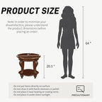 LKTART 22" Victorian Vintage Round End Table - Image 3