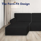 PureFit Stretch Sectional Couch Covers 2 pcs Non Slip L Shape Sofa Cover | - Image 3