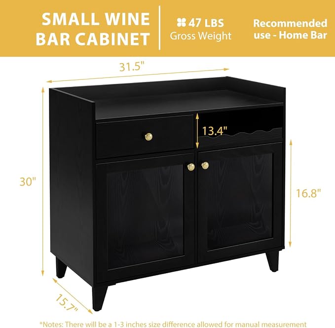 COCO DESIGN Small Wine Cabinet - Image 2