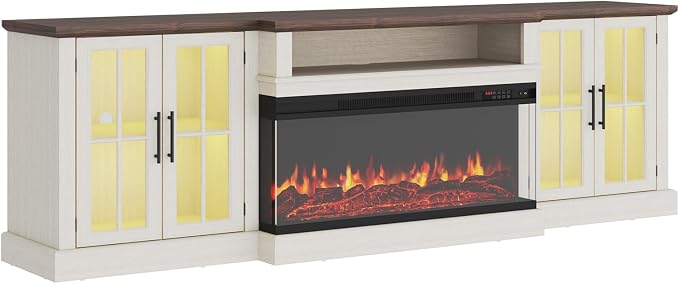 87" Farmhouse TV Stand with 36" Fireplace - Image 7
