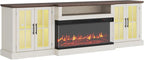 87" Farmhouse TV Stand with 36" Fireplace - Image 7