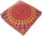Mandala Floor Pillow Cover Meditation Cushion Seating Throw Hippie Round by EyesofIndia