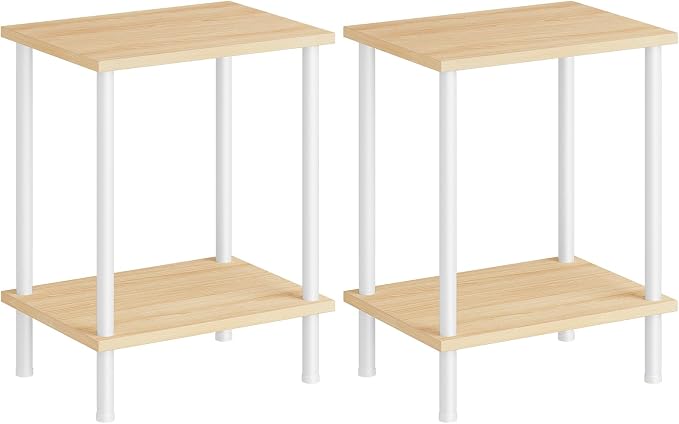 HOOBRO End Tables Set of 2, Small Side Table, Nightstand by HOOBRO