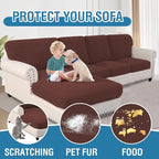 H.VERSAILTEX Sectional Couch Covers 4 Pieces Sofa Seat Cushion Covers L Shape - Image 7