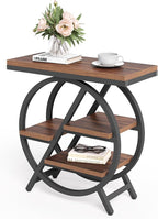 LITTLE TREE Industrial End Table, Narrow Side Table by LITTLETREE
