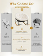 Kidirect Wide Rocking Chair Nursery, Comfy Saucer Nursery Rocking Chairs - Image 5