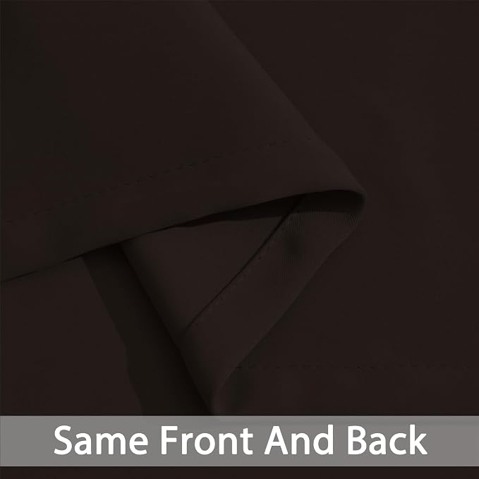 Yakamok Room Darkening Curtains 52x84 inch Length Dark Brown-Living Room | 2 - Image 5