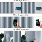 MIULEE Light Blue Back Tab Blackout Curtains 52x90 Inch Long 2 Panels Set | Rod - Image 5