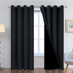Yakamok Black 100% Blackout Curtains 90 Inches Long by Yakamok