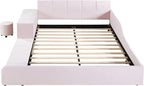 SOFTSEA Queen Upholstered Grounded Bed, Mother & Child Platform Bed - Image 4