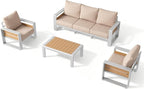 Aoxun Aluminum Patio Furniture Set, 5 Seats Luxury Outdoor Sectional - Image 8