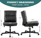 LUCKWIND Armless Office Desk Chair - Image 2