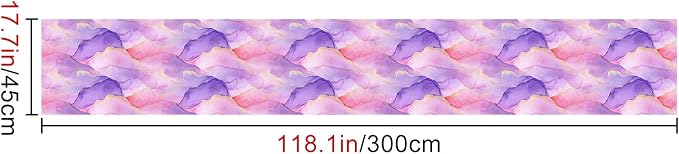 HOMETITUTE Pastel Watercolor Wallpaper Peel and Stick Purple Pink Gradient - Image 5
