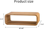 Modern Wood Coffee Table, Rectangular Minimalist Center Table - Image 2