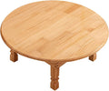 Folding Round Korean Solid Wood Table: Ideal by Unknown