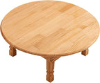 Folding Round Korean Solid Wood Table: Ideal by Unknown